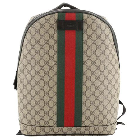 gucci backpack black with stripe|black gucci backpack vintage.